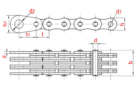 Схема: Цепь П-44,45-748-2-4